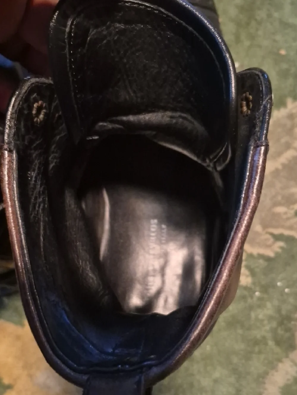 Men's Black Leather Lace-Up Cap-Toe Boots